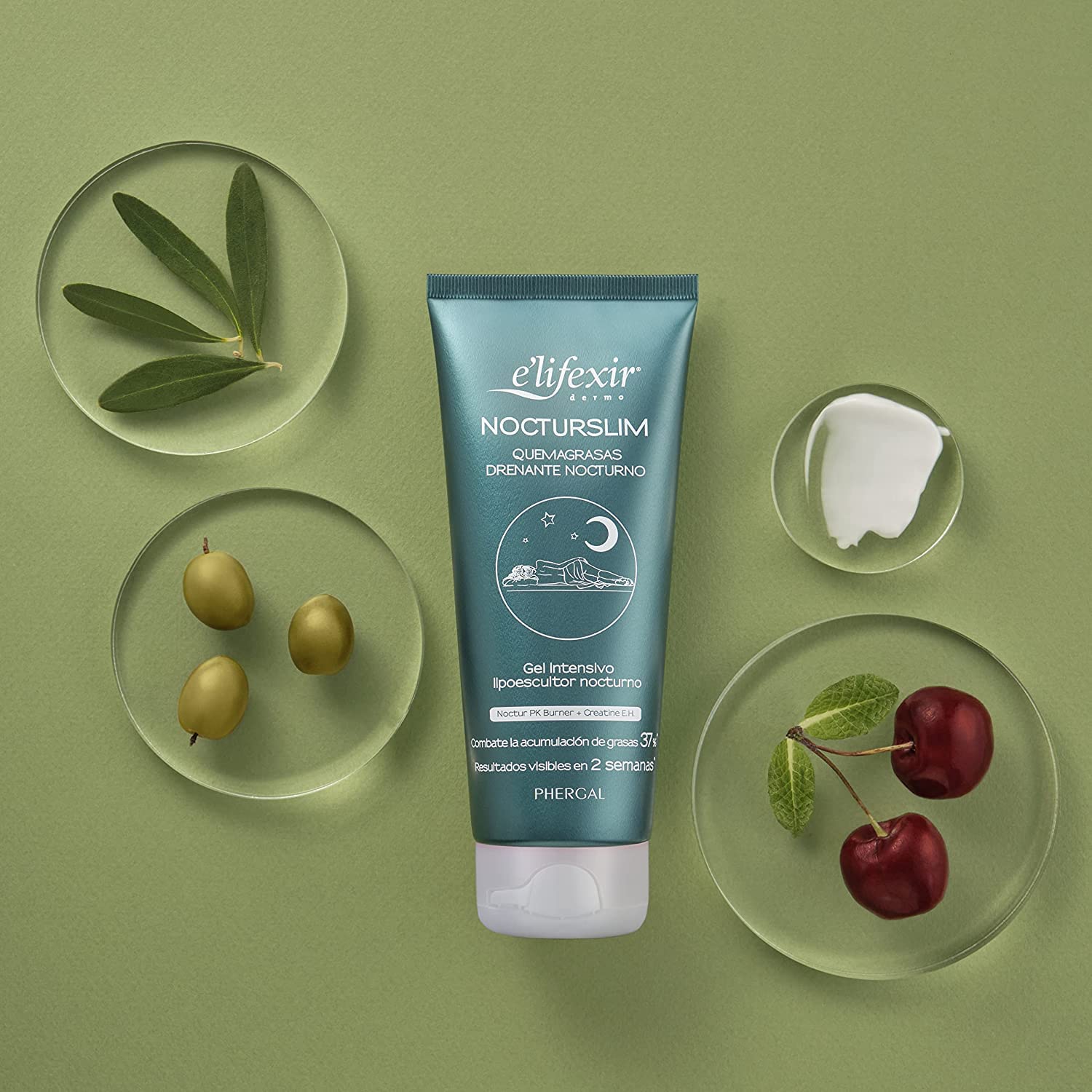 Gel E'LIFEXIR Nocturslim conçu pour soutenir ventre et hanches.