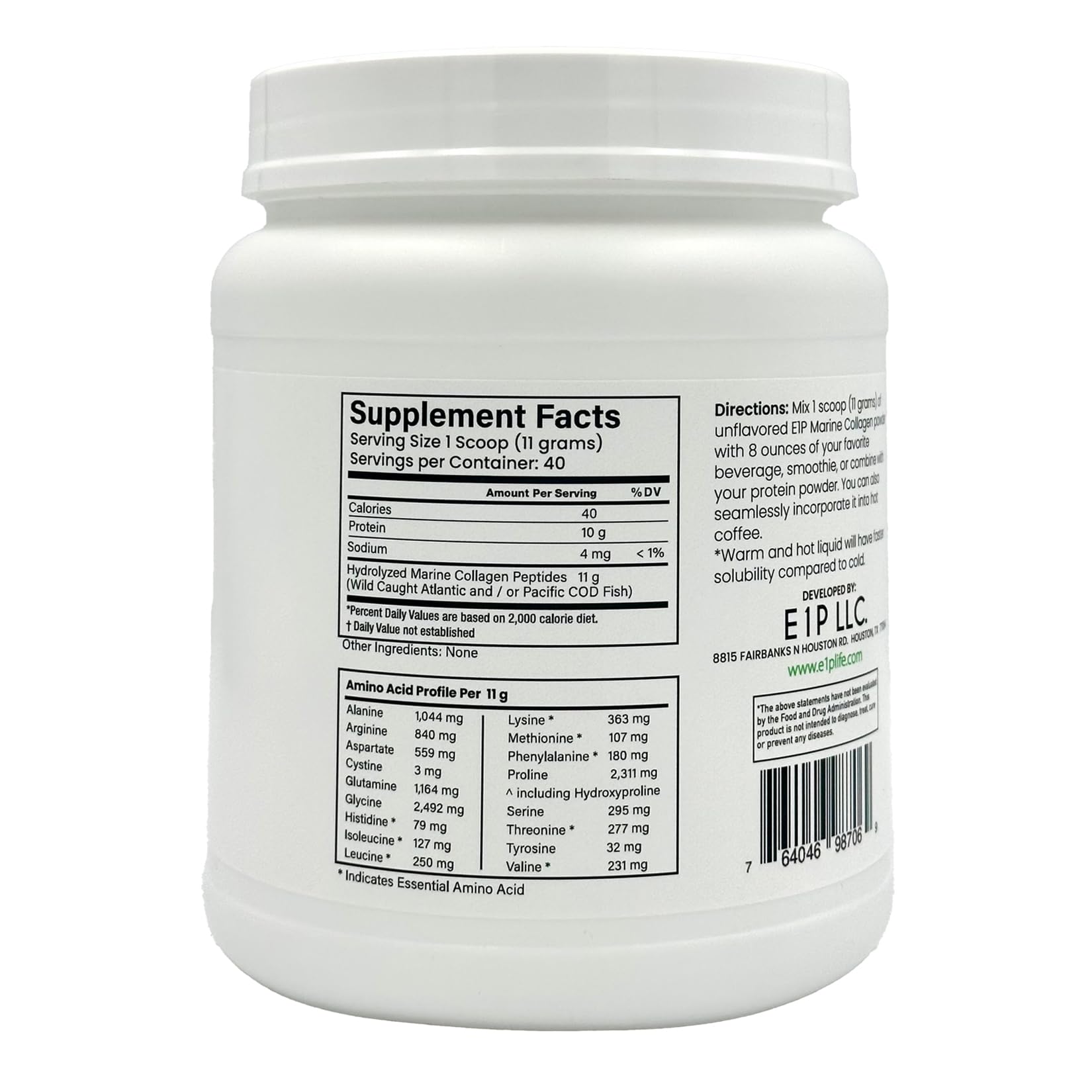 E1P laboratoire tiers, contrôle cGMP et qualité.
