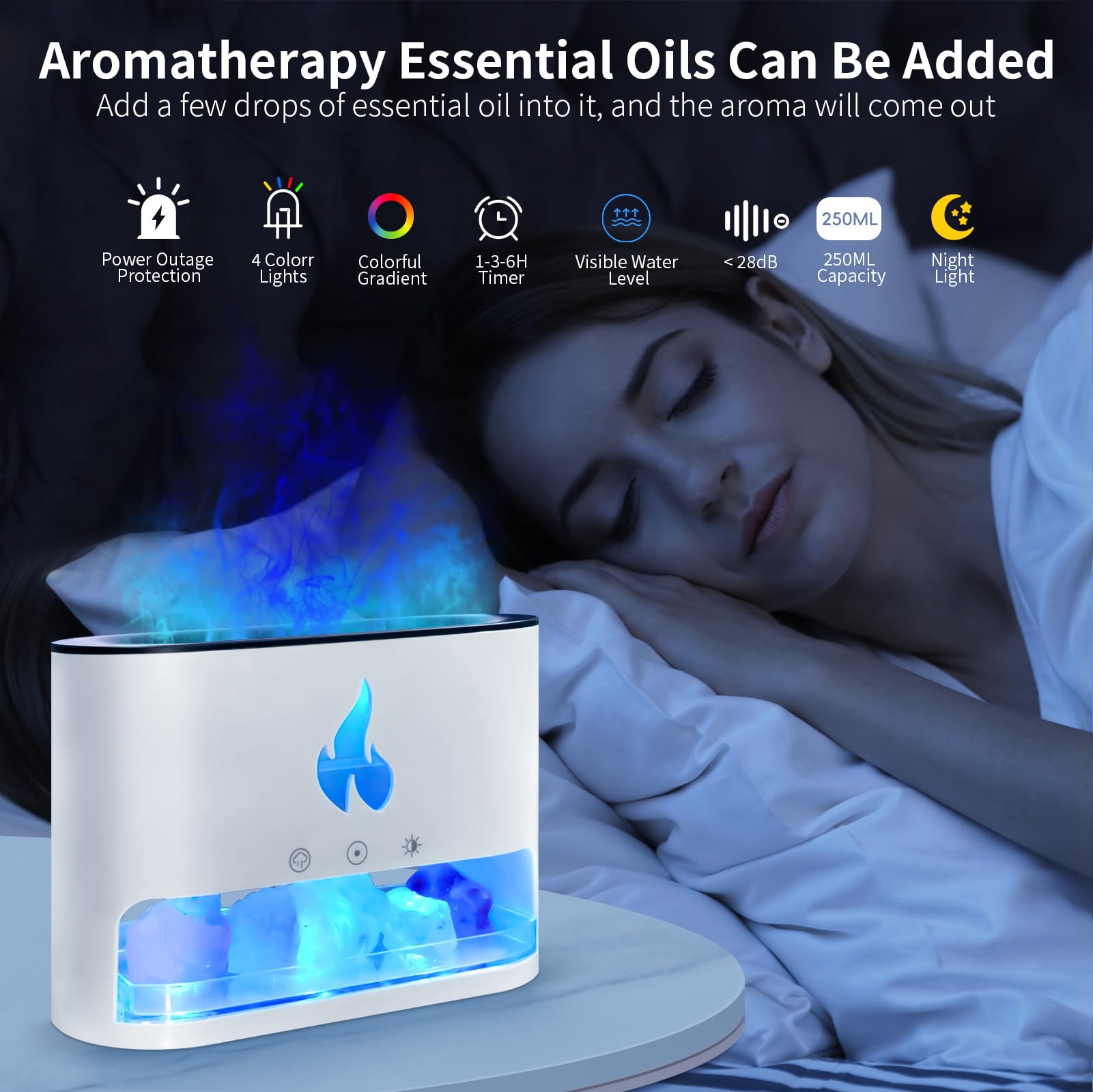 Blocs de sel Himalaya du diffuseur EADAS-ELBOW libèrent des ions négatifs