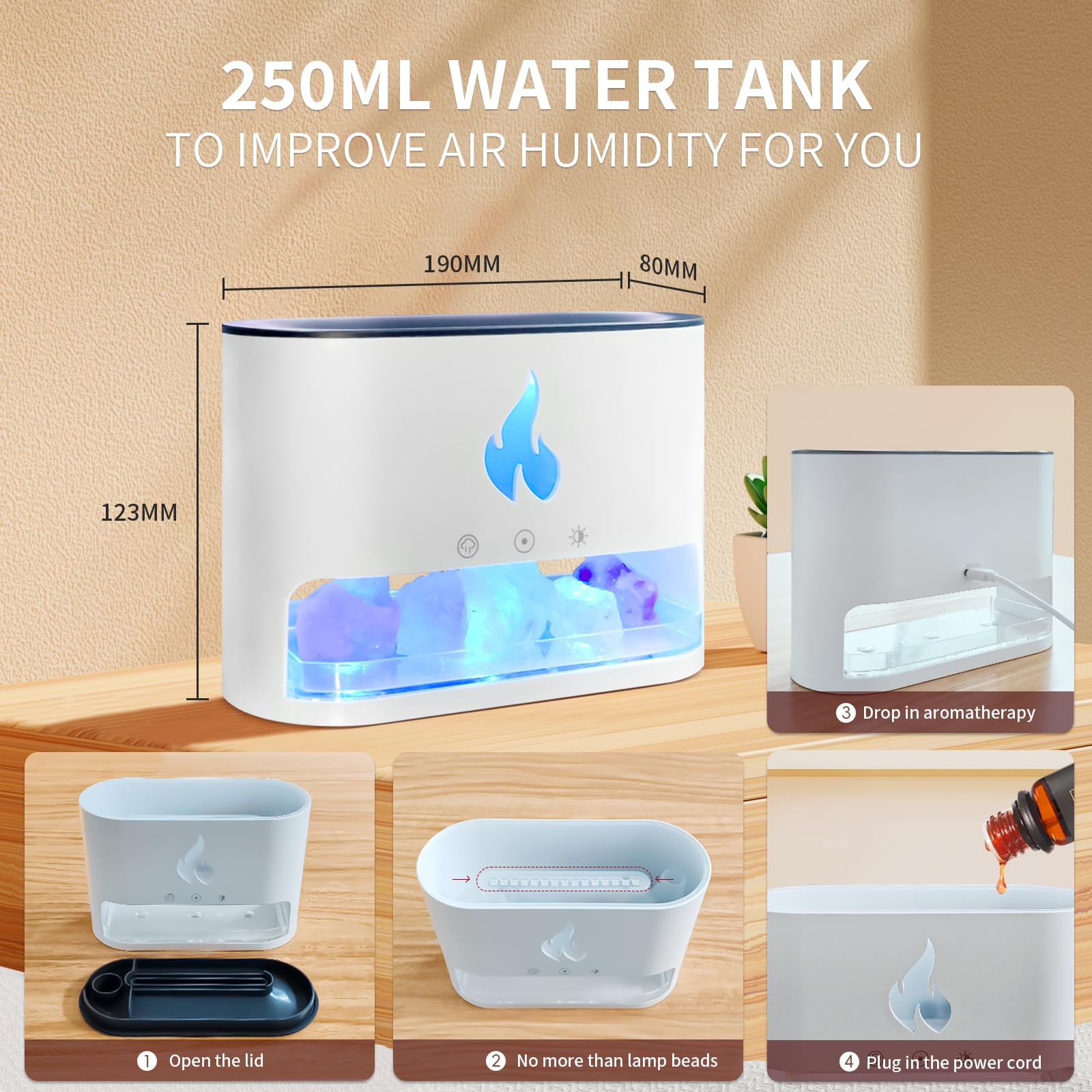 Diffuseur EADAS-ELBOW, réservoir 150 ml, humidification pratique