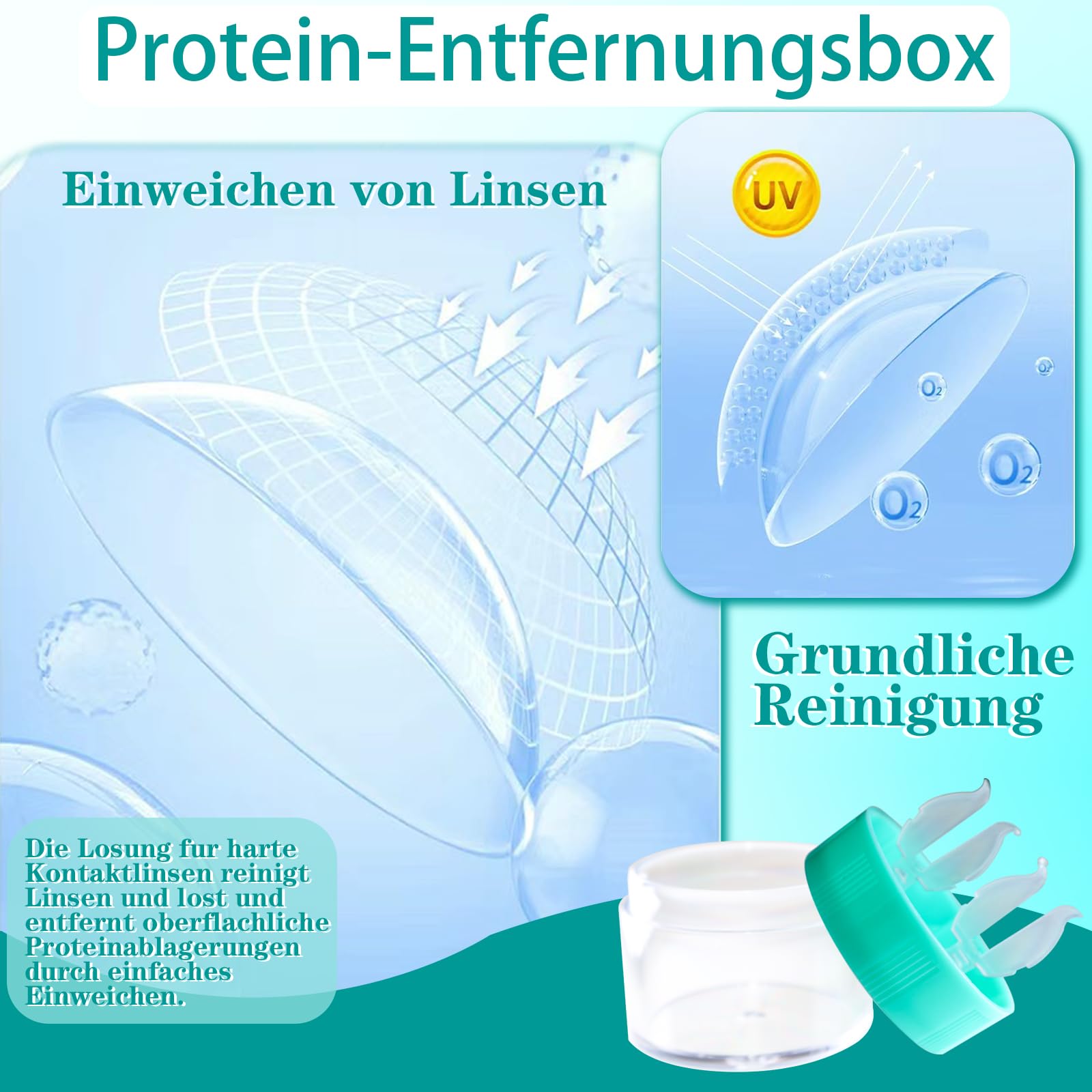 Boîtier pour lentilles sclérales Eagosion, protège vos lentilles rigides lors des déplacements.