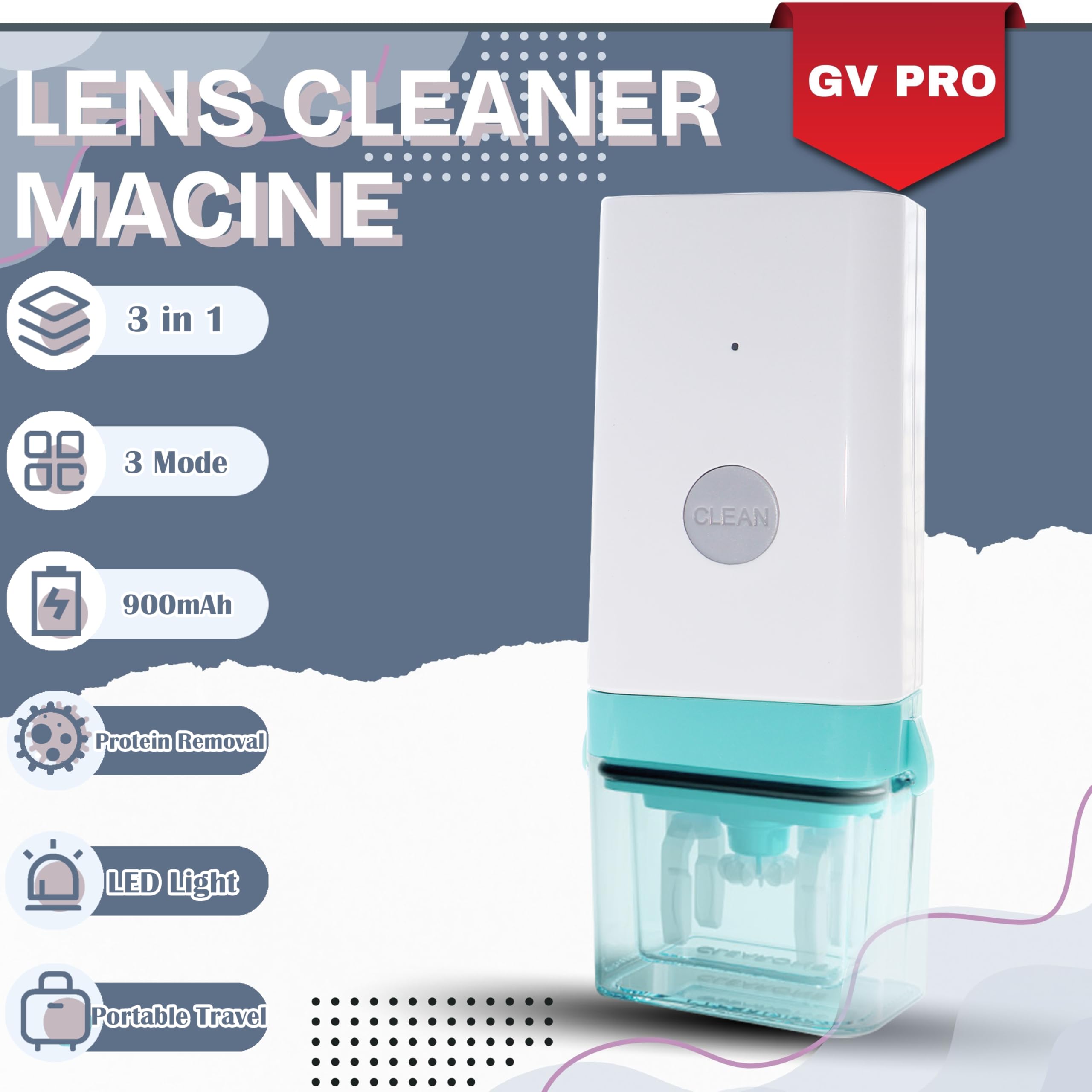 Mode 4 heures pour le nettoyage des lentilles rigides avec GV Pro.