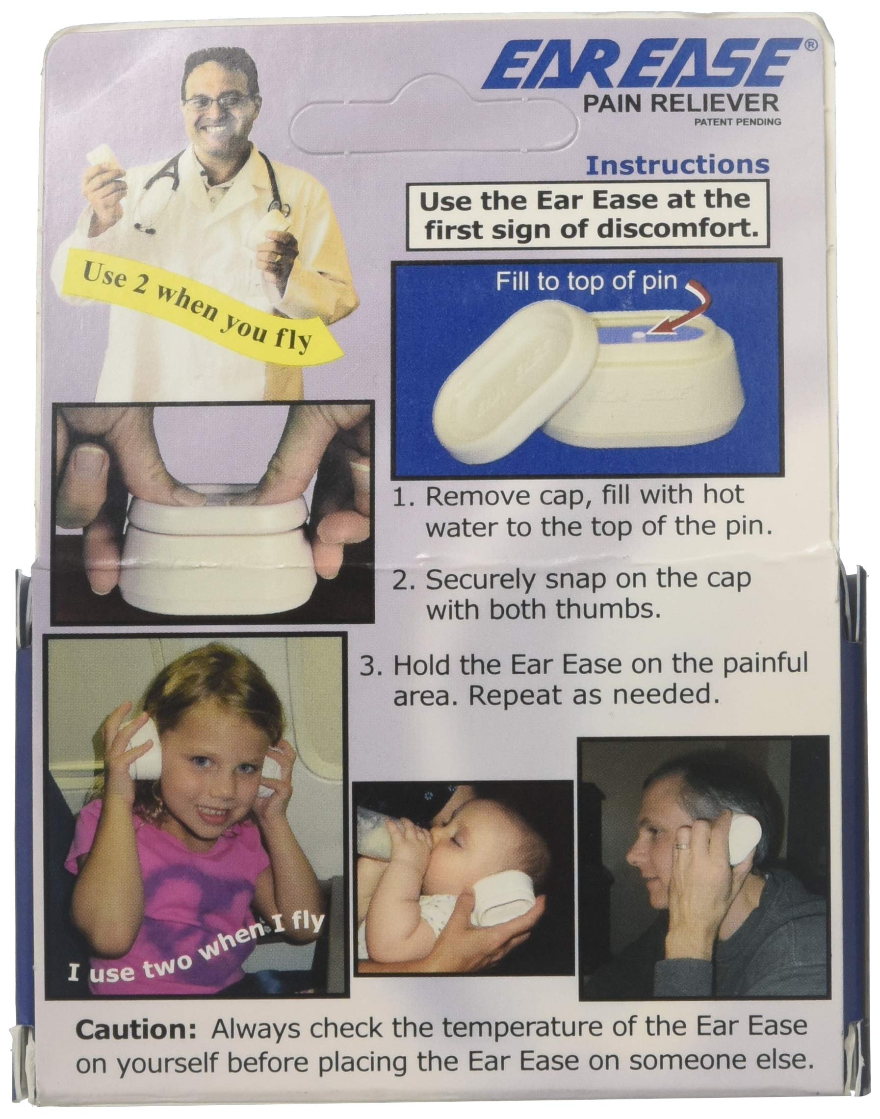 Ear Ease – utilisation-simple pour un confort temporaire lors d'une douleur d'oreille.