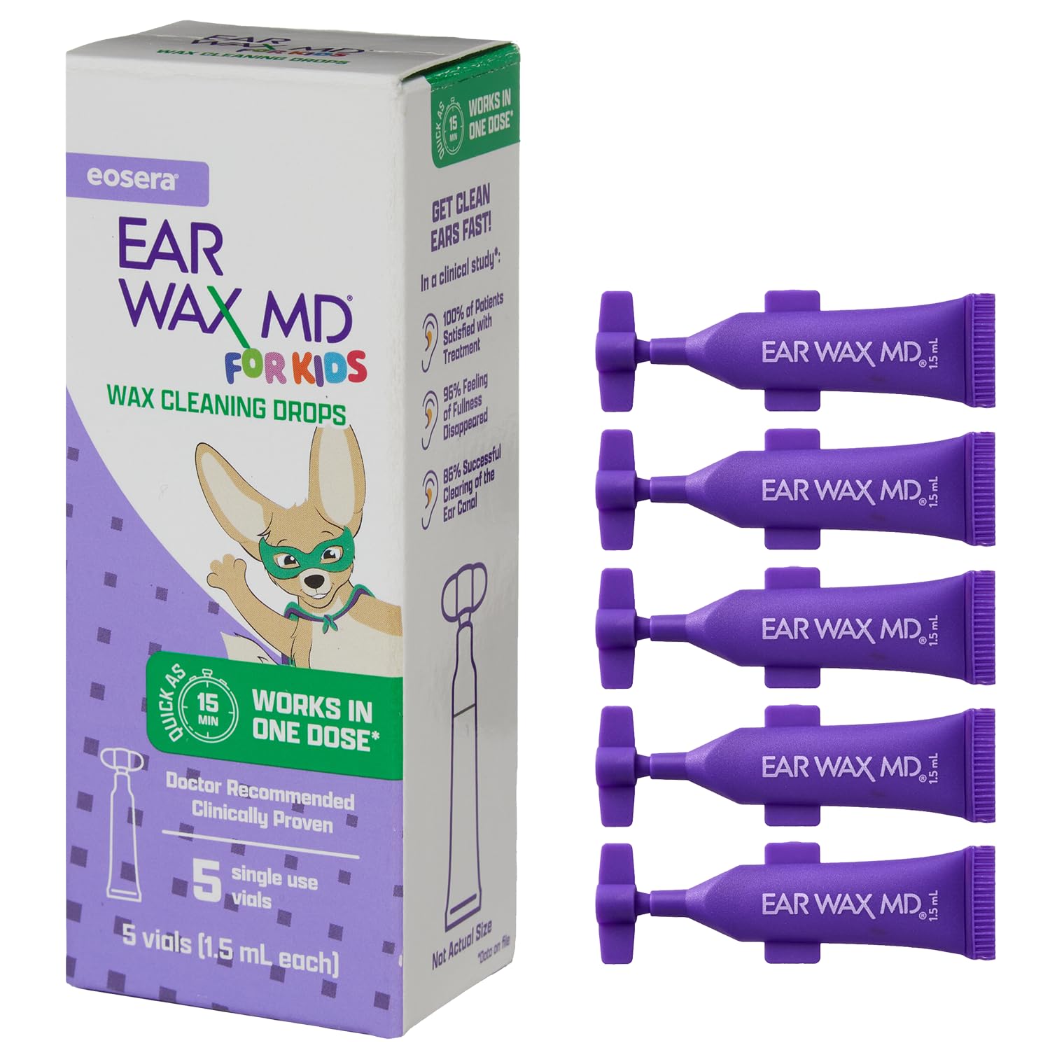 Marque Earwax MD emballage etui pratique, parfait pour le rangement.