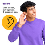 EOSERA Ear Wax MD étape par étape en trois temps pour le nettoyage.
