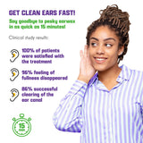 Gouttes dissolvantes Ear Wax MD eosera facilitant un oreille propre et confortable.