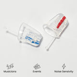 EARasers design ergonomique assurant un ajustement sûr et discret.