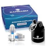 Bouchons Eargasm Aviation qui réduisent rapidement la douleur liée à la pression en vol.