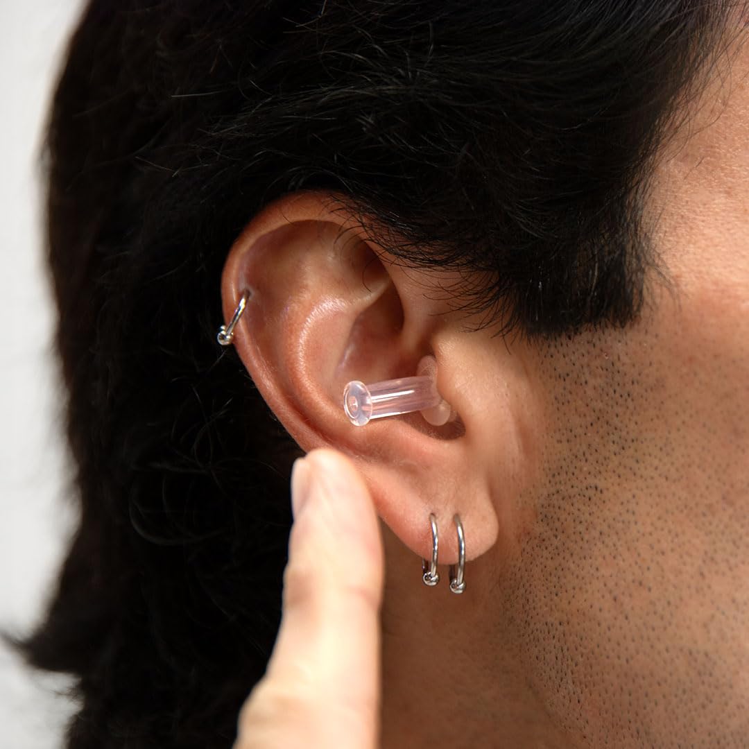 Bouchons avec membrane innovante Eargasm pour le confort et la réduction des variations de pression.