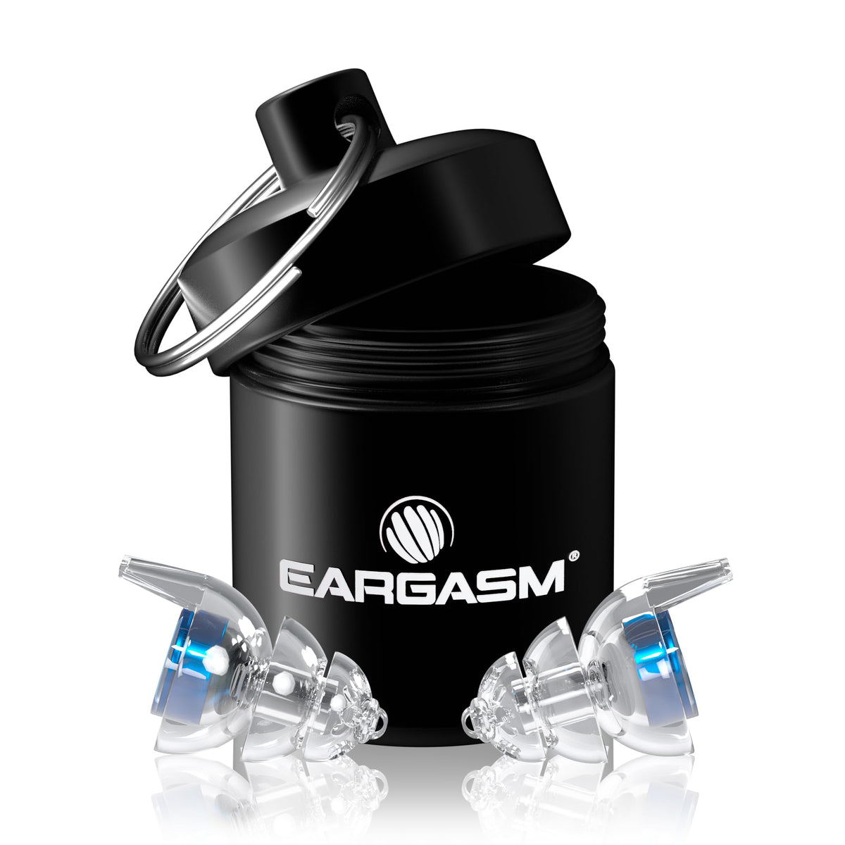 Bouchons d'oreilles Eargasm bleus pour petites oreilles, protection confortable et claire