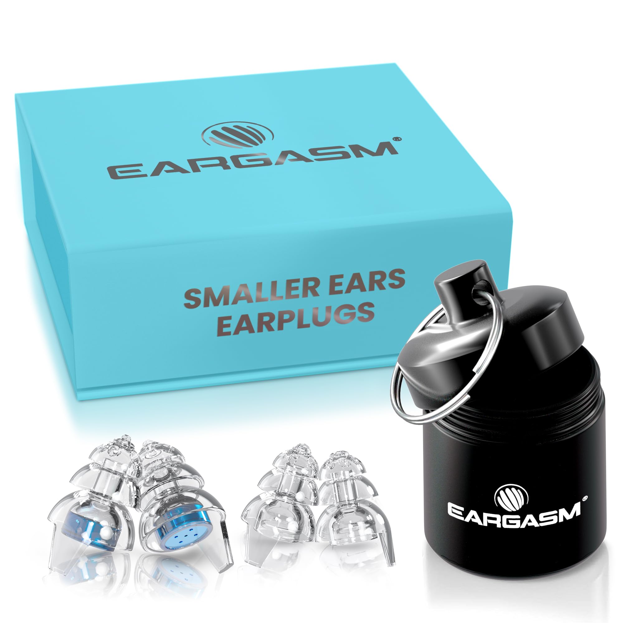 Embouts hypoallergéniques Eargasm bleus pour un ajustement sûr
