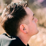 Embouts silicone hypoallergenique Eargasm - deux tailles pour ajustement confortable.