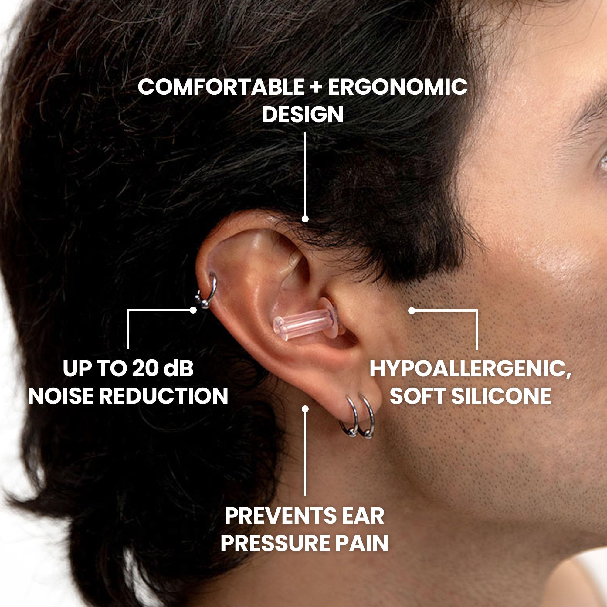Étui en aluminium compact Eargasm pour protéger les bouchons pendant le voyage.