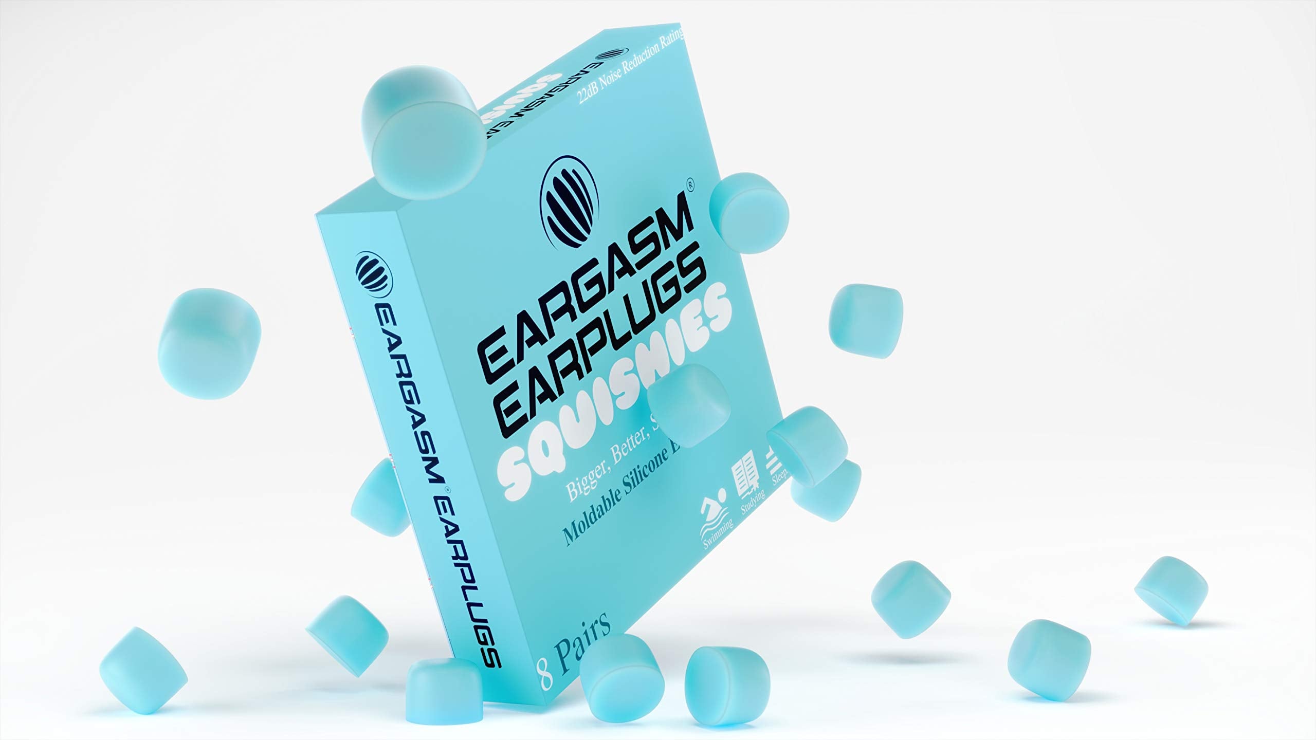 Eargasm Squishies bleu – étui hermétique: rangement propre et sans poussière.