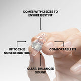 Utilisation moto et sport Eargasm - confort durable et protection auditive.