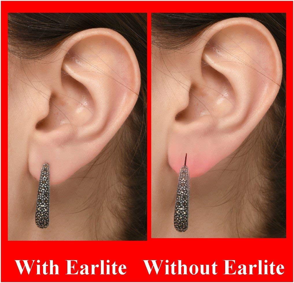 Patch EarLite 240 sur le lobe offrant soutien contre le frottement des boucles