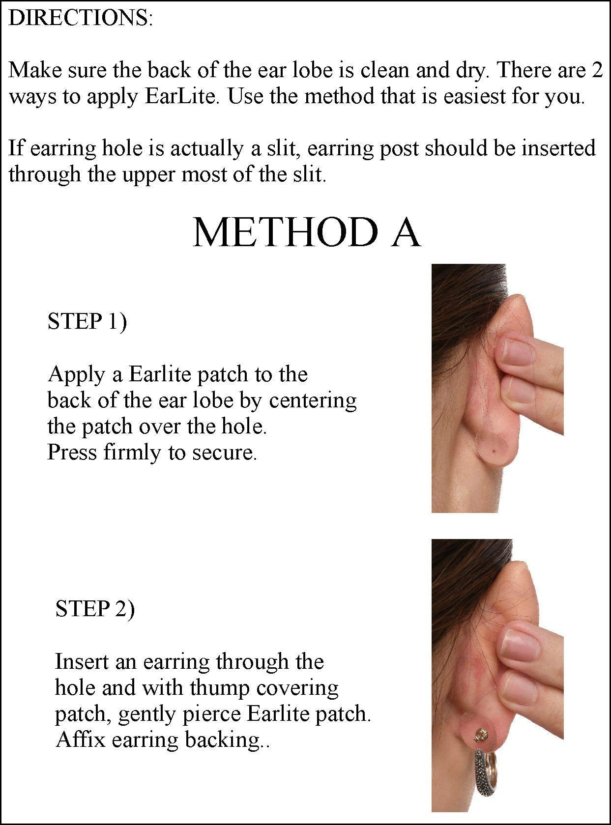 Patch EarLite 240 facile à poser et à retirer sur le lobe