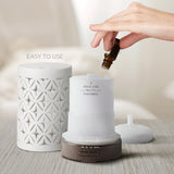 Diffuseur Earnest Living, céramique blanche et 7 veilleuses pour une atmosphère chaleureuse.