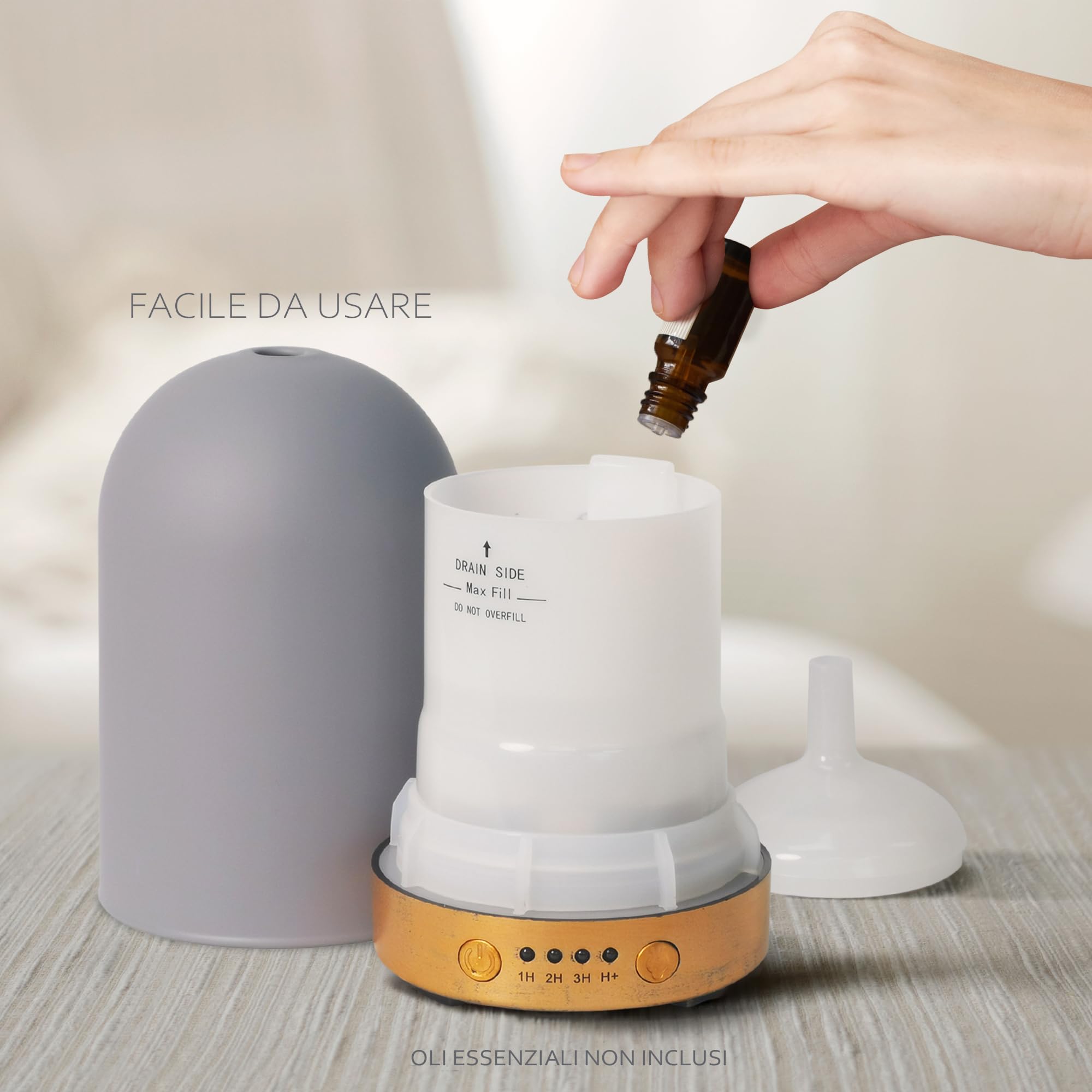 Earnest Living diffuseur en verre 100 ml, design élégant pour salon