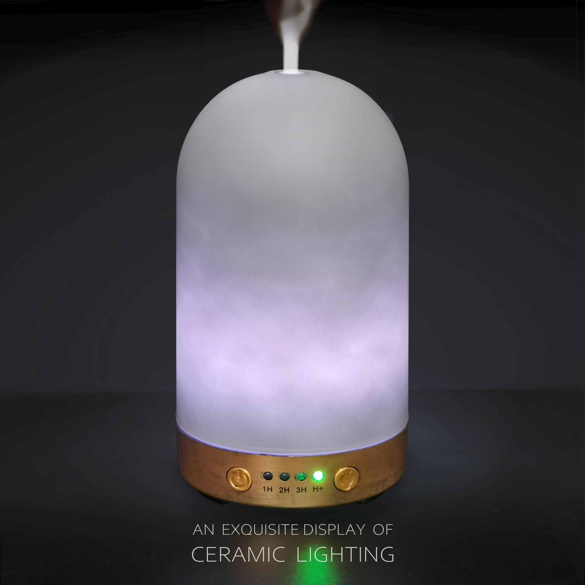 Earnest Living diffuseur en verre 100 ml, modes 1h/3h/6h