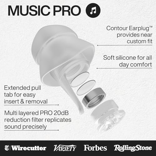 EarPeace Music PRO : filtre précis qui préserve la clarté du son.