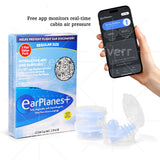 Application EarPlanes+ avec alertes pression cabine pour le confort.