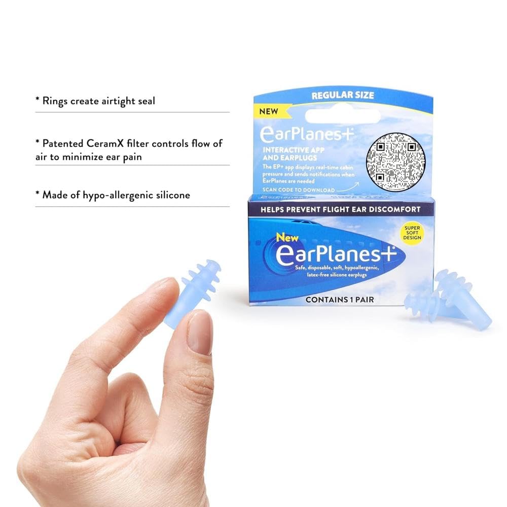 EarPlanes Plus – indispensable pour tout voyage, emportez-le dans votre sac.