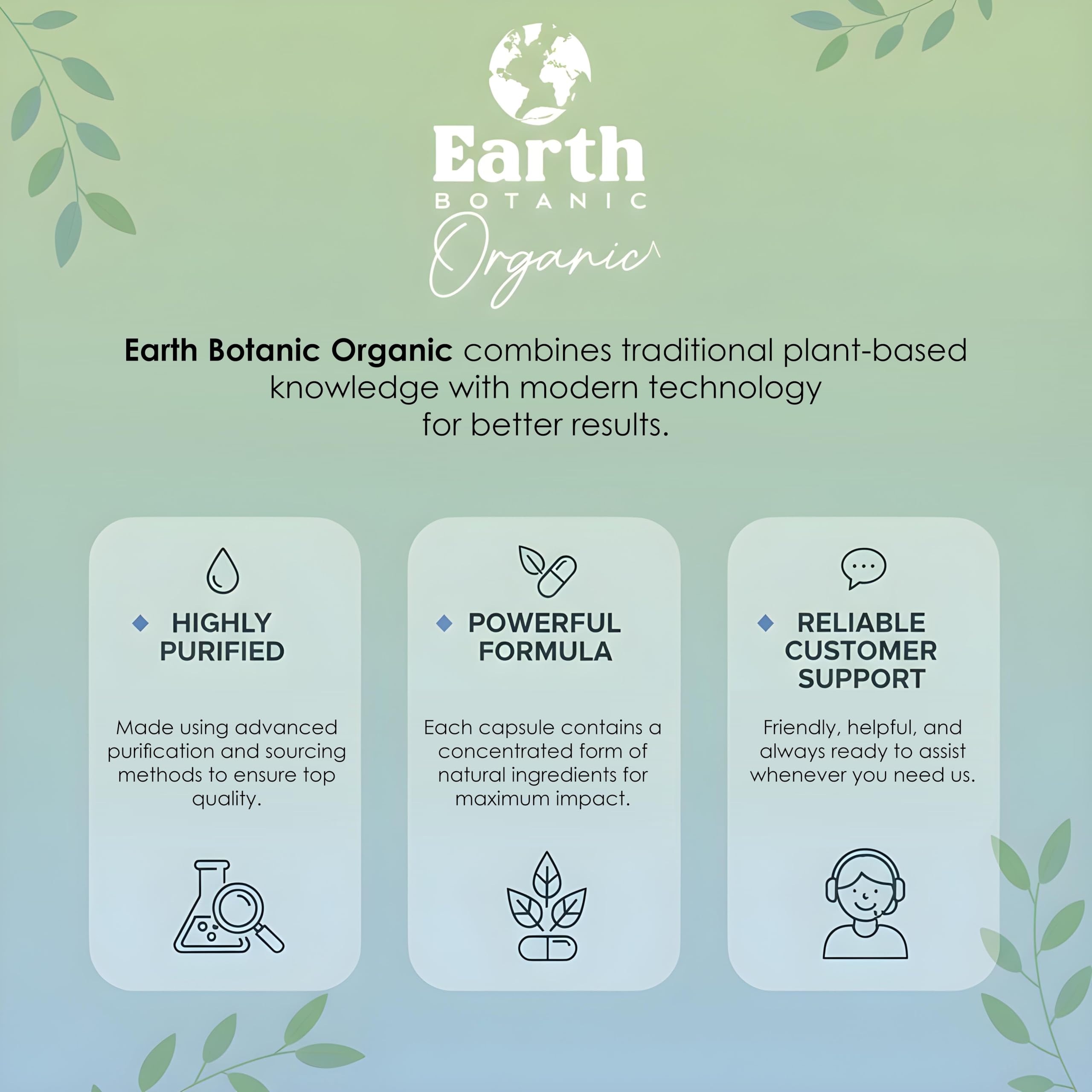 Earth Botanique Capsules prise quotidienne pratique.