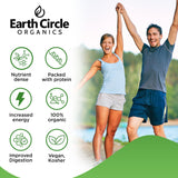 Earth Circle Organics chlorella protéines et fibres — soutien nutritionnel quotidien.