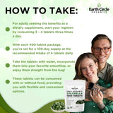 Earth Circle Organics chlorelle bio et sans OGM, certifiée qualité.