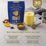Earth Echo Golden Bliss: mélange curcuma-gingembre pour une boisson chaude réconfortante.