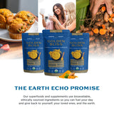 Earth Echo Golden Bliss: poudre dorée vegan sans lactose, adaptée au keto.