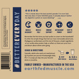 Earth Fed Muscle Whey Back digestible, convient à une routine sportive