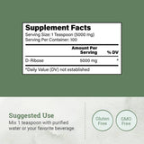Earth Harmony Naturals D-Ribose Poudre: récupération après entrainement plus rapide.