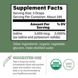 Pipette Lugols Earth Harmony Naturals prête à doser avec précision.