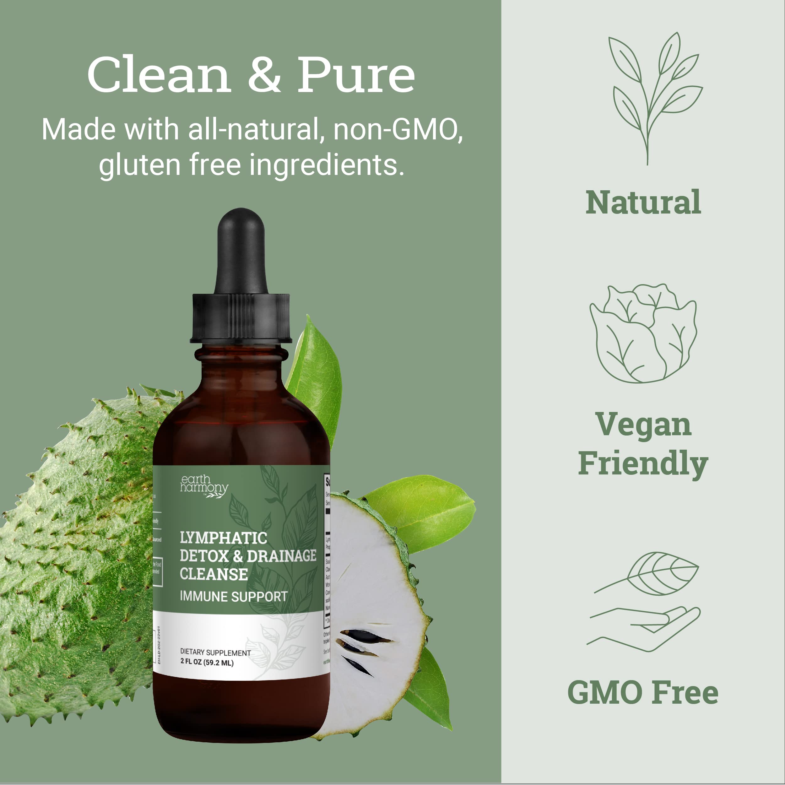 Gouttes Earth Harmony Naturals utilisées dans l'eau, thé ou jus pour un rituel quotidien