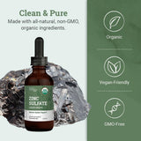 Earth Harmony Naturals Zinc Liquide emballage boîte, emballage écoresponsable et informatif.
