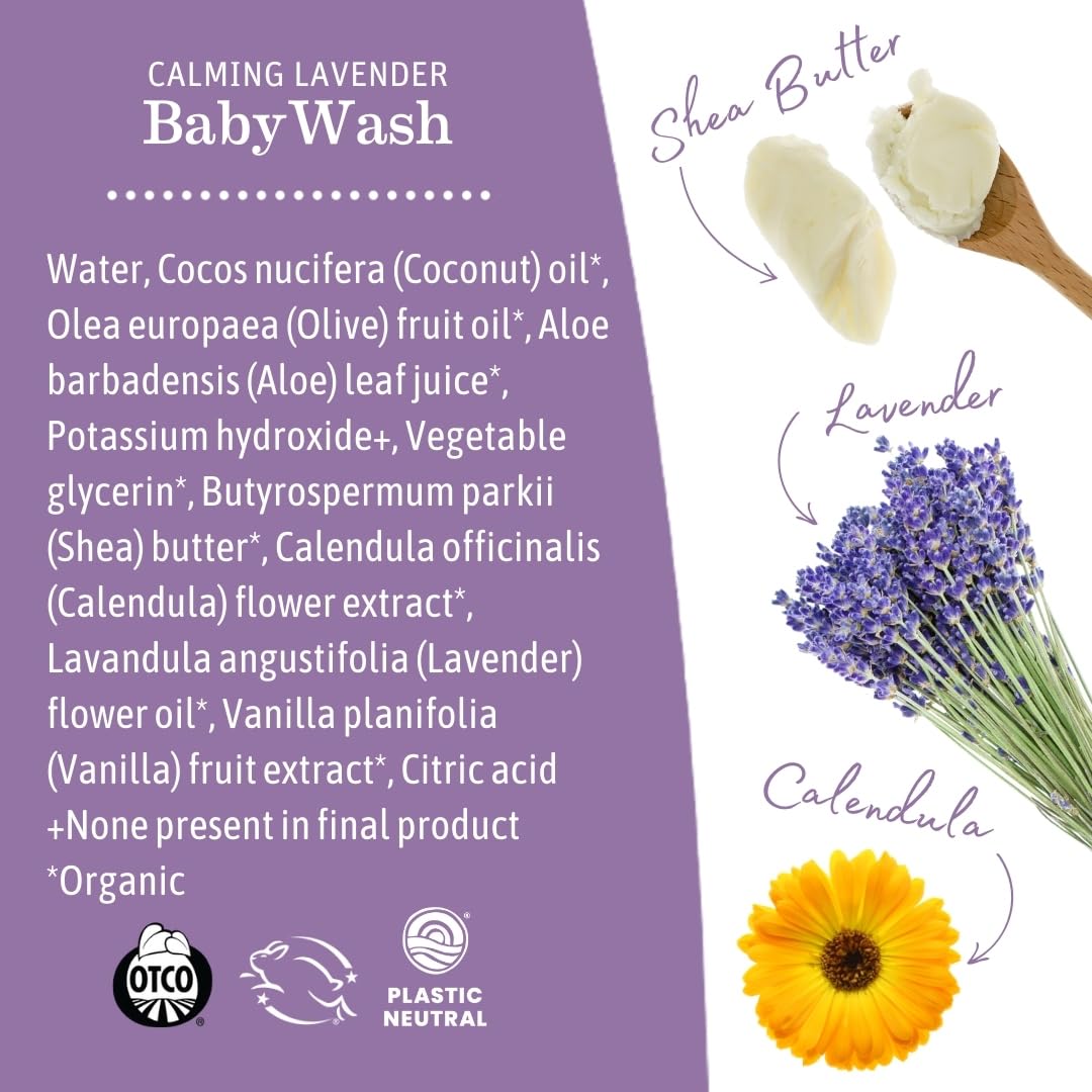 Earth Mama Lavande – Calendula organique, ingrédients apaisants et nourrissants.