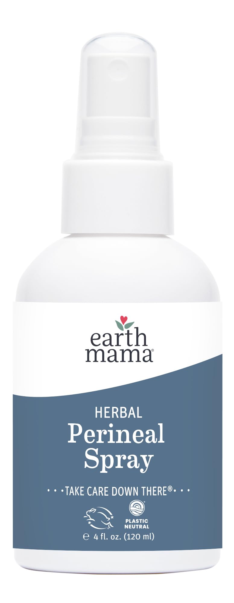 Earth Mama Spray périnéal: pompe sans contact pour une application douce et rapide.