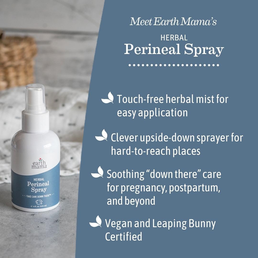 Earth Mama Spray périnéal: idéal en milieu hospitalier et à la maison.