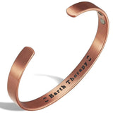 Earth Therapy bracelet ajustable en cuivre, convient à tous les poignets et occasions.