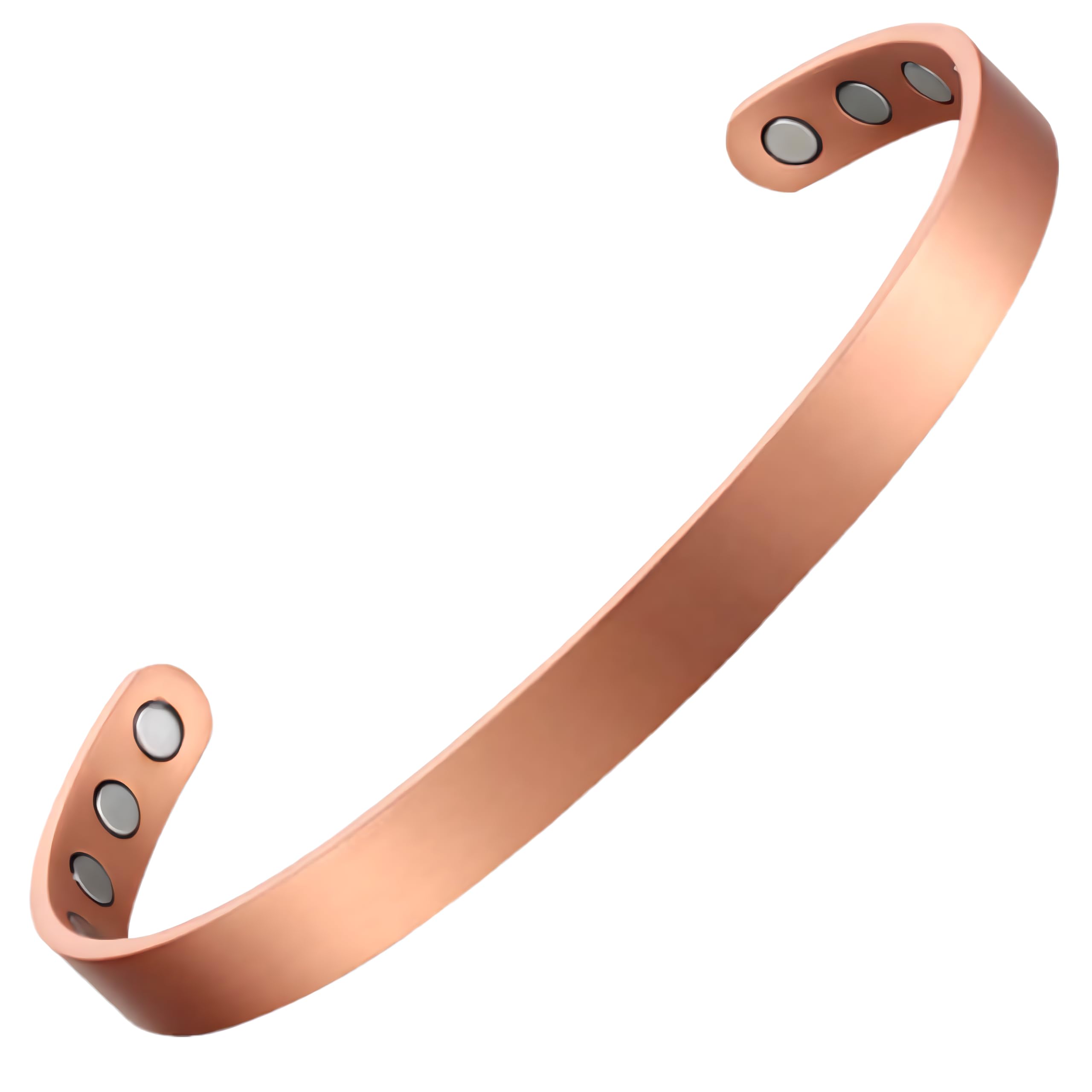 Earth Therapy bracelet cuivre magnétique mate, design épuré pour un style quotidien.