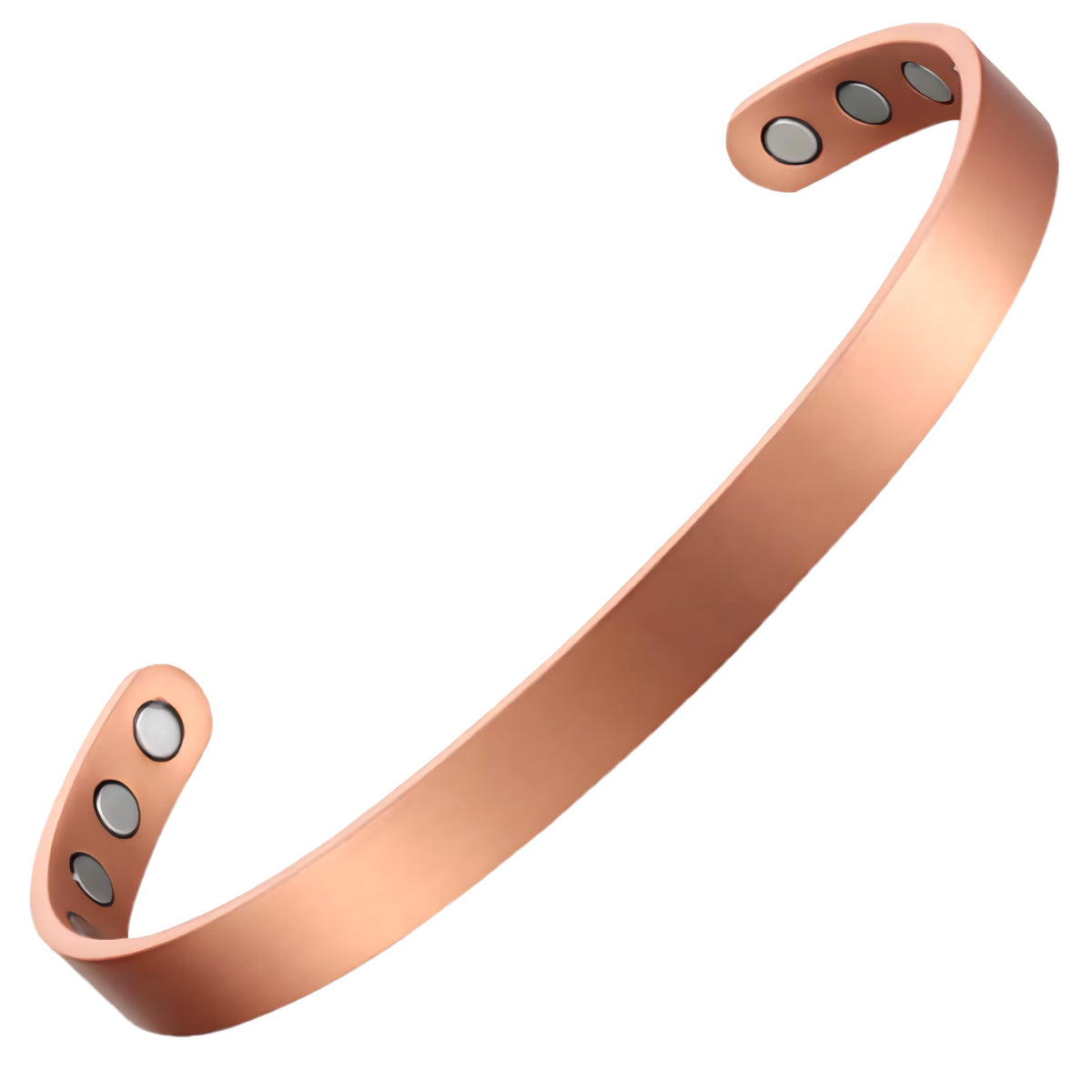 Earth Therapy bracelet cuivre magnétique mate, design épuré pour un style quotidien.