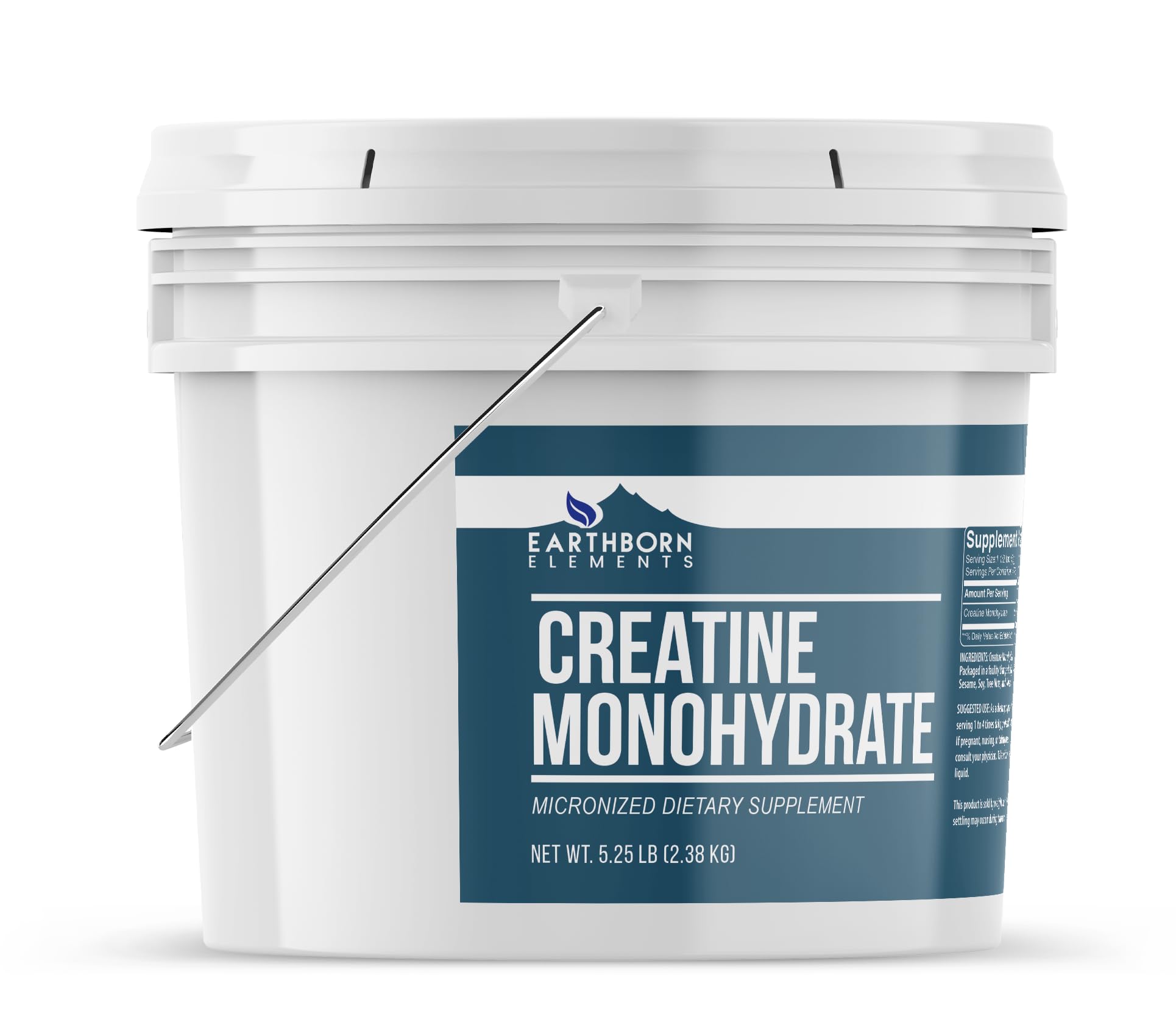 Earthborn Elements Creatine Monohydrate, poudre micronisée prête à dissoudre