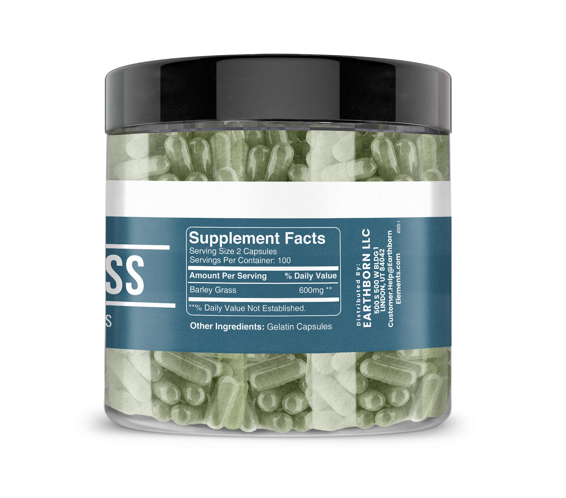 Earthborn Elements capsules herbe dorge, dosage facile pour votre routine.