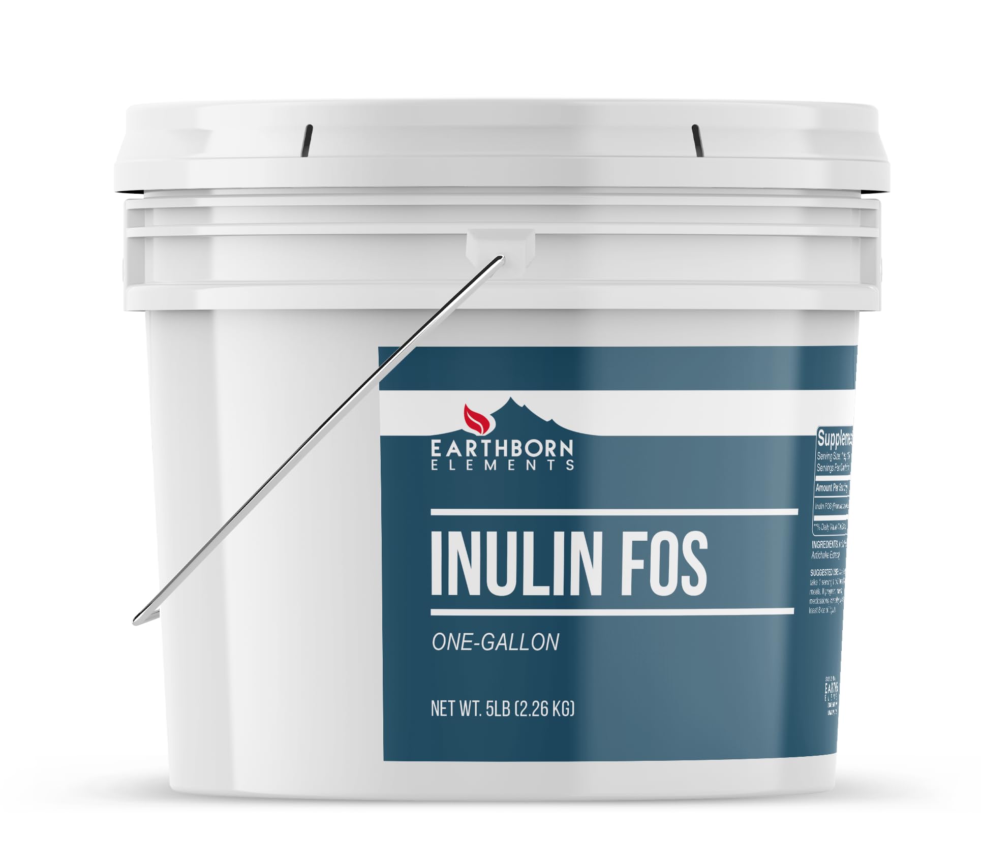Earthborn Elements Inulin cuillère-dose, dosage pratique pour smoothies et yaourts.