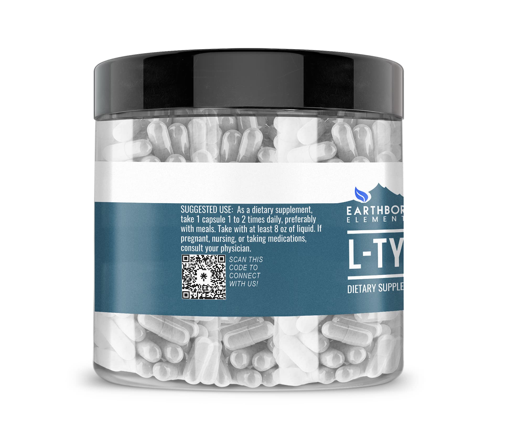 Earthborn Elements L-Tyrosine capsules boîte simple et lisible