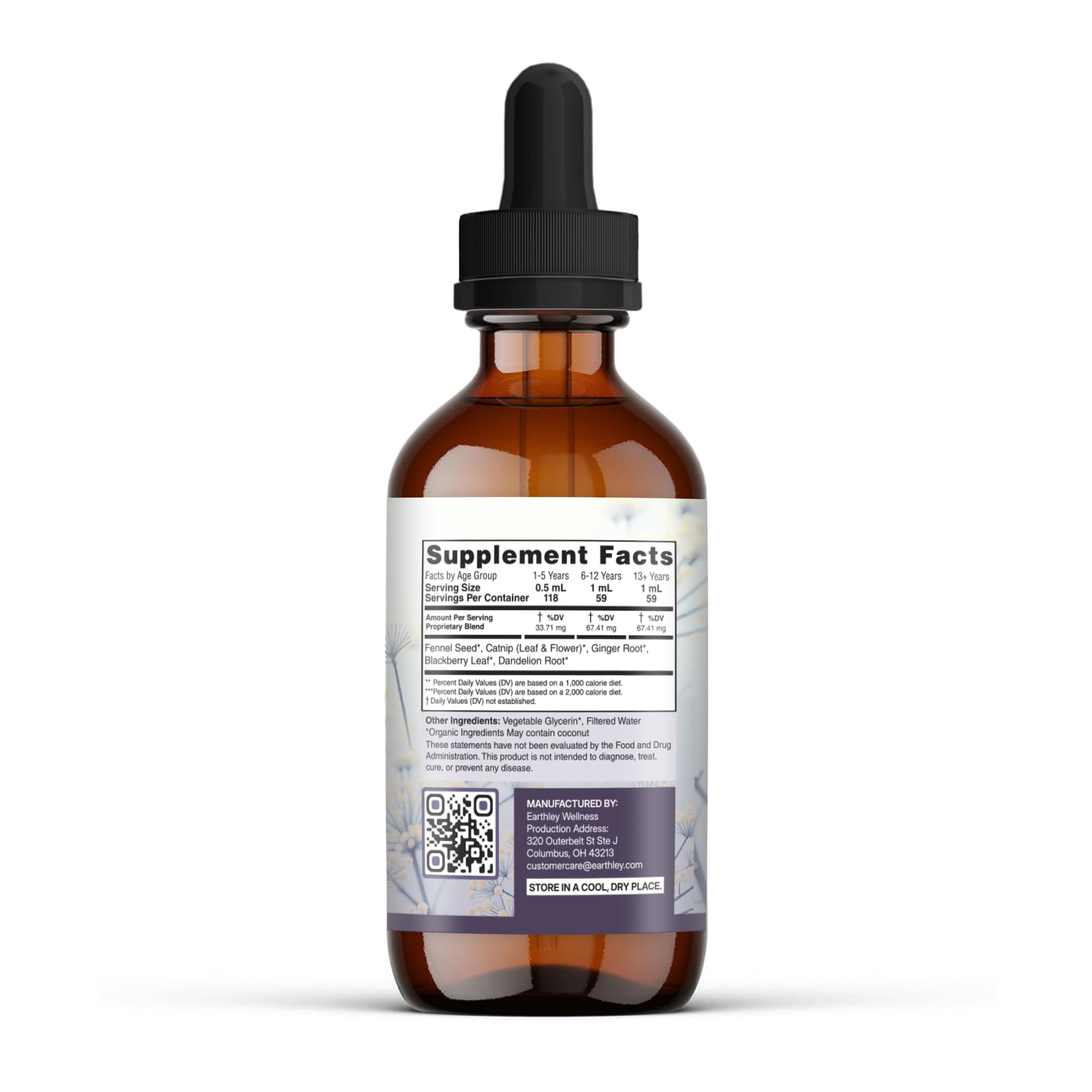 Earthley Mama’s Tummy Relief — gouttes pratiques pour un soulagement rapide et discret.