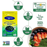Étiquette Earthrise vegan et sans gluten sur l’emballage.