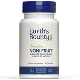 Earth's Bounty Noni, capsules en bouteille, format pratique pour énergie quotidienne.